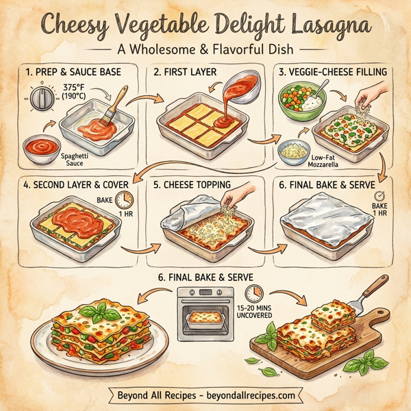 Cheesy Vegetable Delight Lasagna instructions