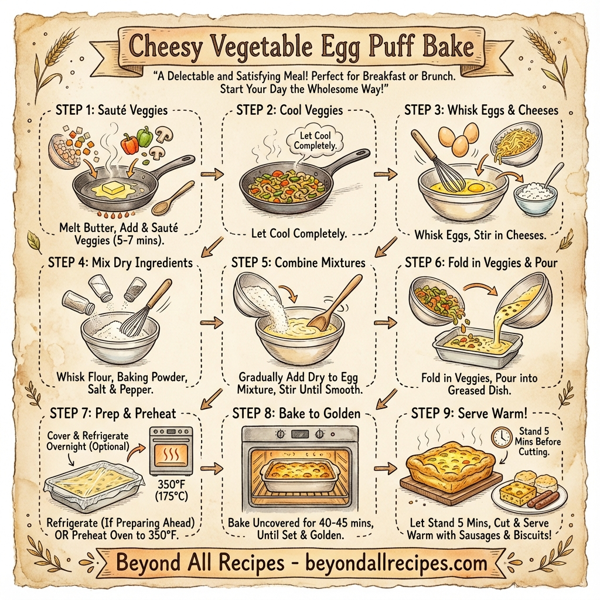 Cheesy Vegetable Egg Puff Bake instructions