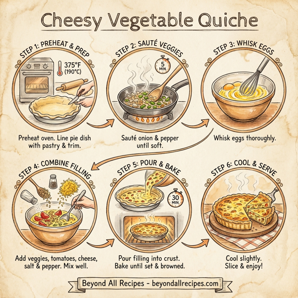 Cheesy Vegetable Quiche instructions