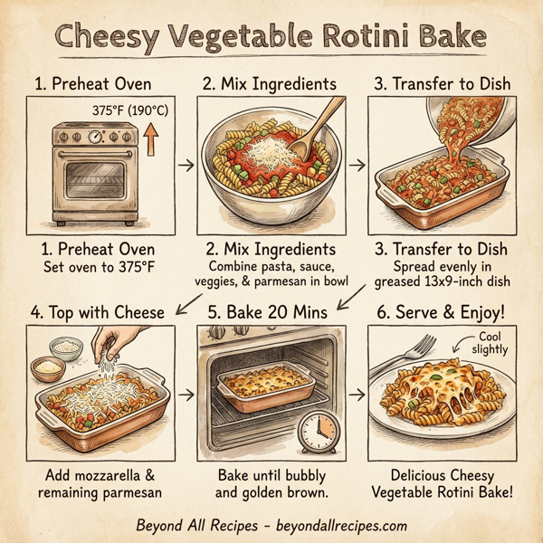 Cheesy Vegetable Rotini Bake instructions