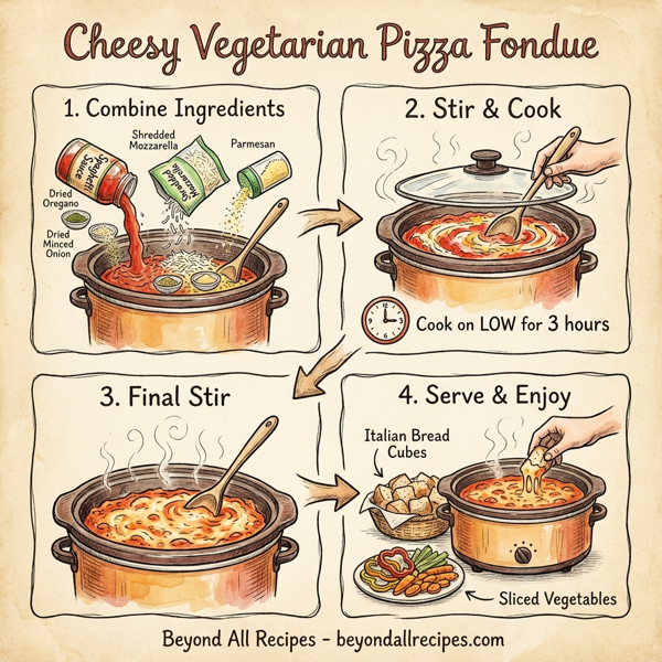 Cheesy Vegetarian Pizza Fondue instructions
