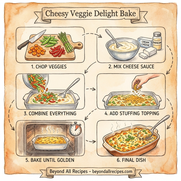 Cheesy Veggie Delight Bake instructions