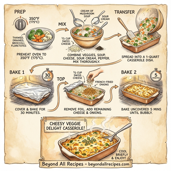 Cheesy Veggie Delight Casserole instructions