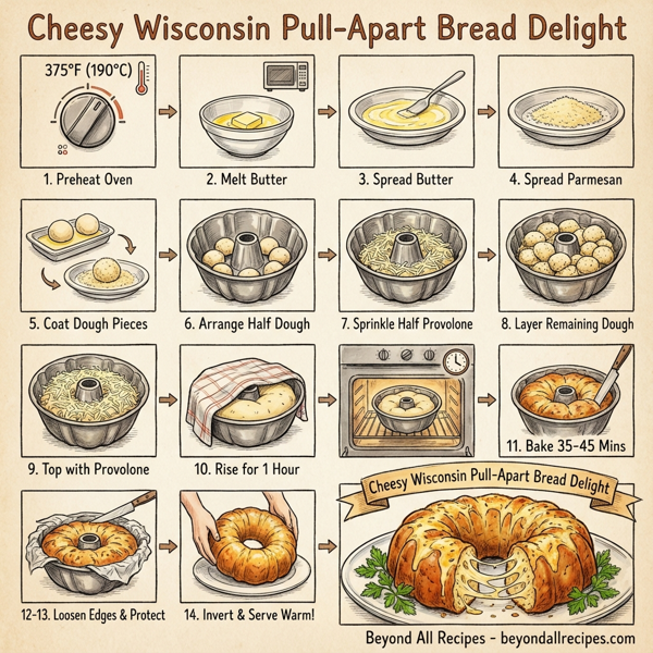 Cheesy Wisconsin Pull-Apart Bread Delight instructions