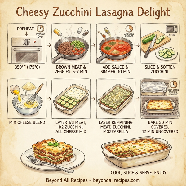 Cheesy Zucchini Lasagna Delight instructions