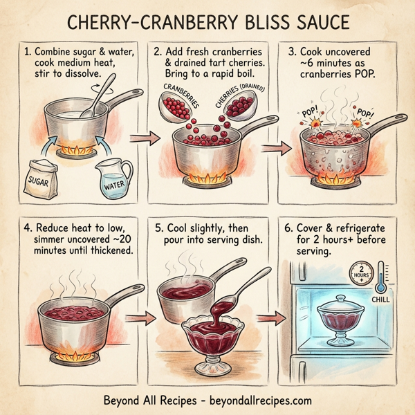 Cherry-Cranberry Bliss Sauce instructions