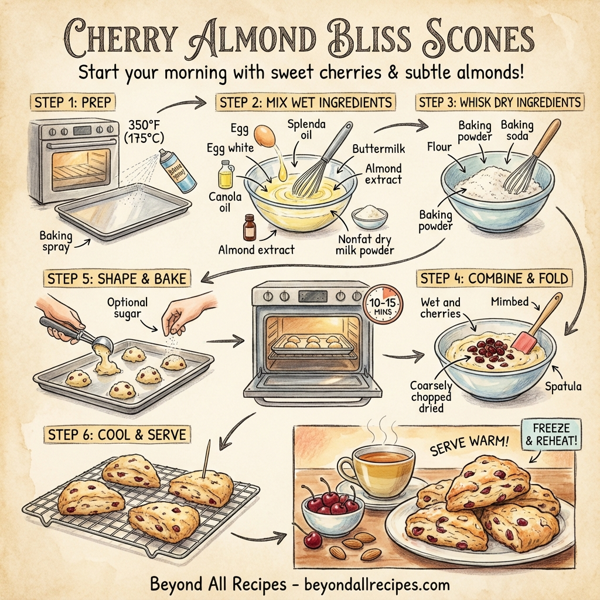 Cherry Almond Bliss Scones instructions