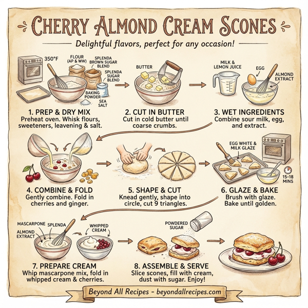 Cherry Almond Cream Scones instructions