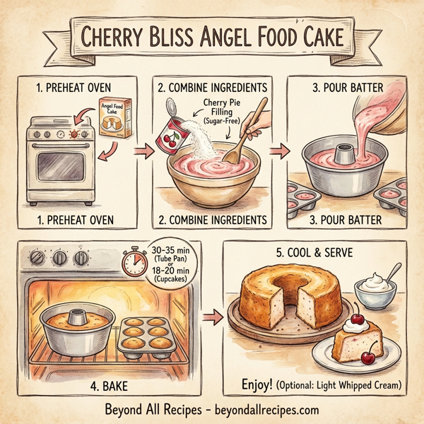 Cherry Bliss Angel Food Cake instructions