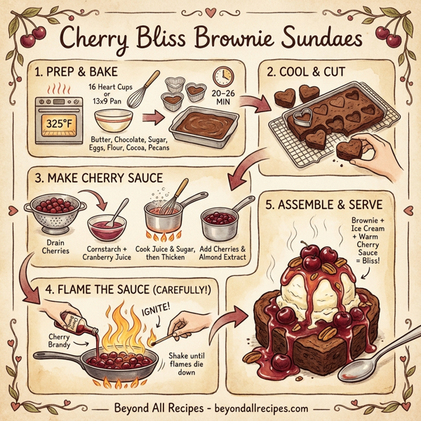 Cherry Bliss Brownie Sundaes instructions