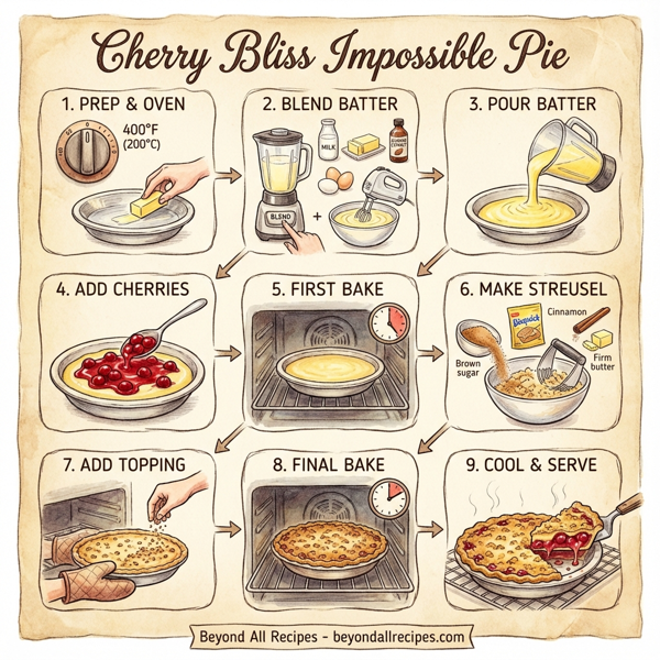 Cherry Bliss Impossible Pie instructions