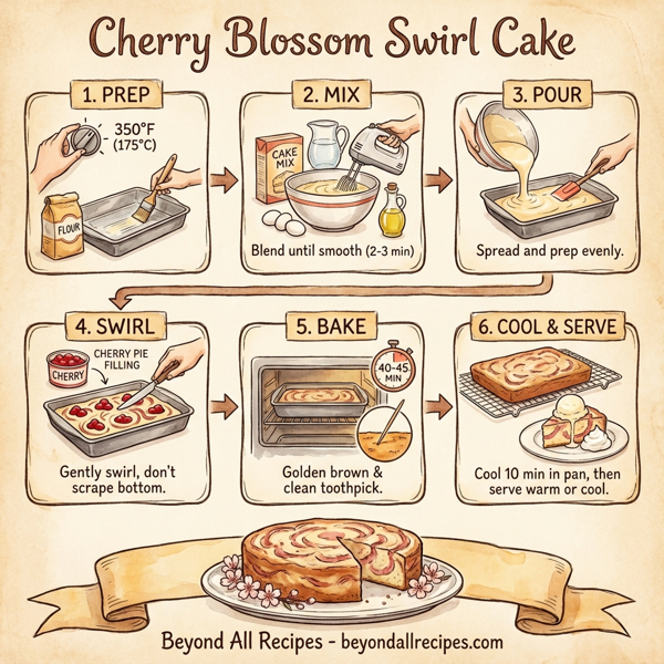 Cherry Blossom Swirl Cake instructions