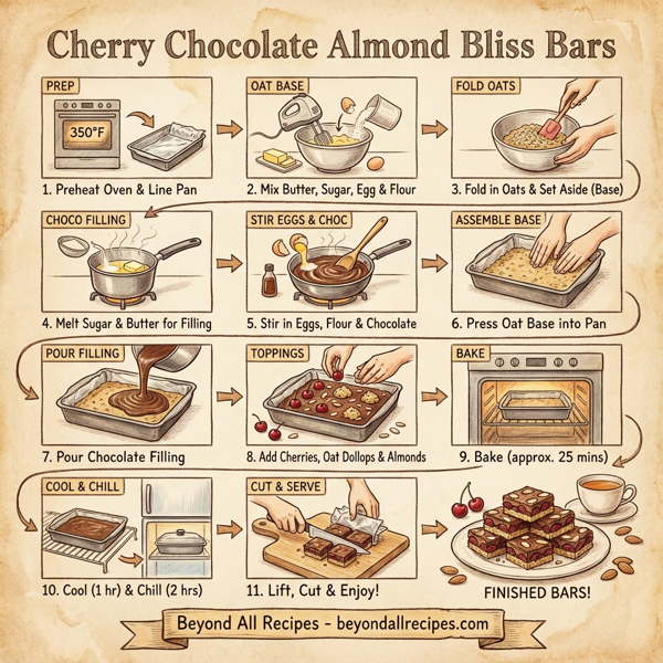 Cherry Chocolate Almond Bliss Bars instructions