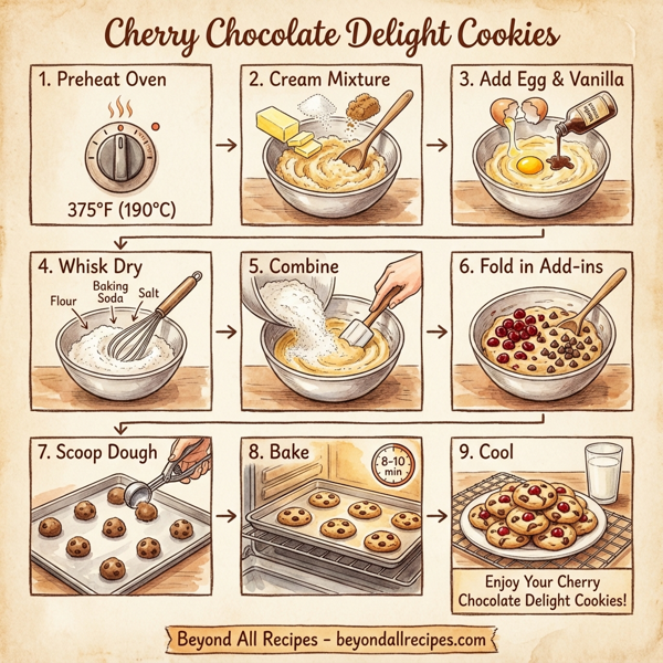 Cherry Chocolate Delight Cookies instructions