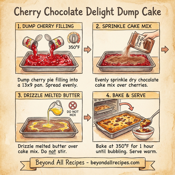 Cherry Chocolate Delight Dump Cake instructions