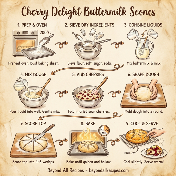 Cherry Delight Buttermilk Scones instructions
