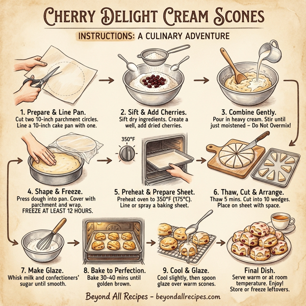 Cherry Delight Cream Scones instructions