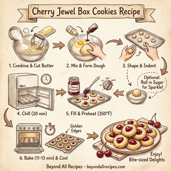 Cherry Jewel Box Cookies instructions