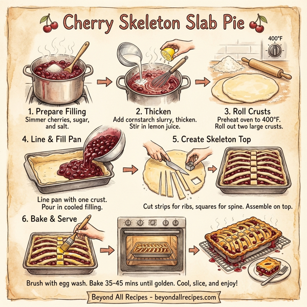 Cherry Skeleton Slab Pie instructions