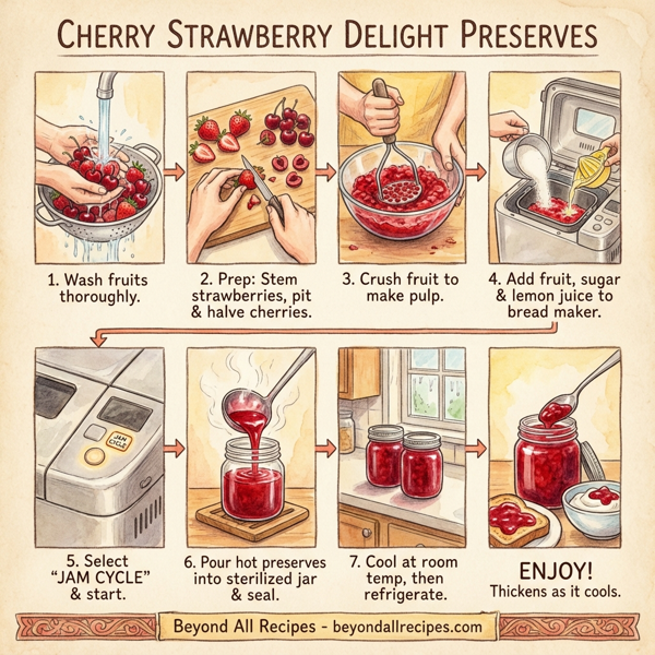 Cherry Strawberry Delight Preserves instructions