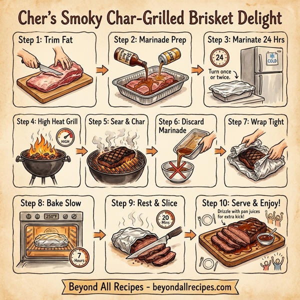 Cher's Smoky Char-Grilled Brisket Delight instructions