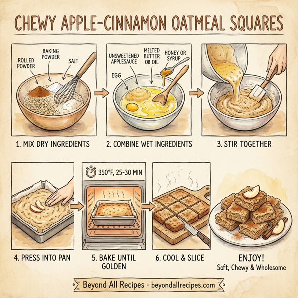 Chewy Apple-Cinnamon Oatmeal Squares instructions