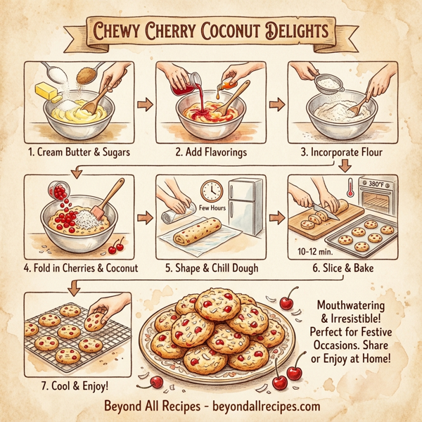 Chewy Cherry Coconut Delights instructions