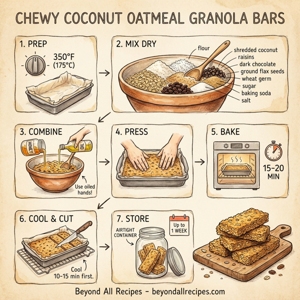 Chewy Coconut Oatmeal Granola Bars instructions