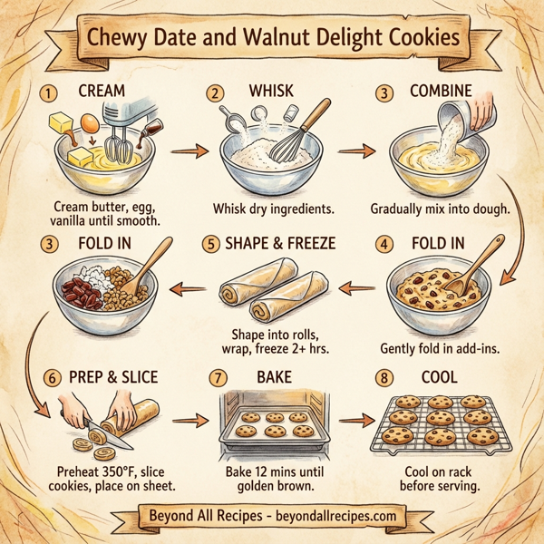 Chewy Date and Walnut Delight Cookies instructions