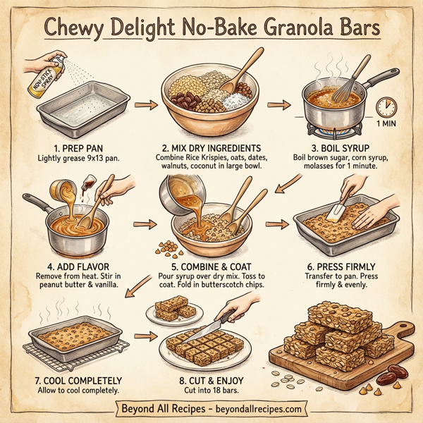 Chewy Delight No-Bake Granola Bars instructions