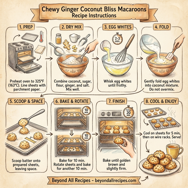 Chewy Ginger Coconut Bliss Macaroons instructions
