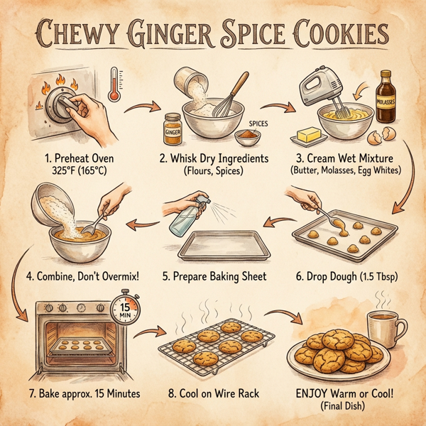 Chewy Ginger Spice Cookies instructions