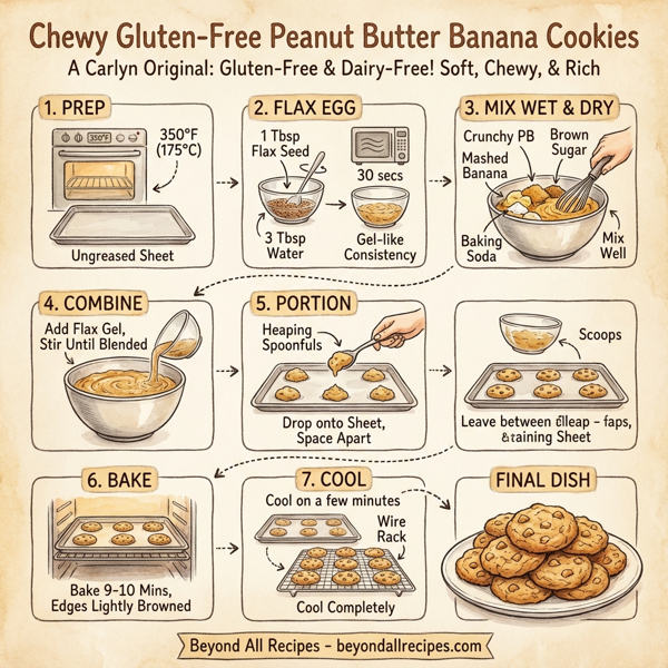 Chewy Gluten-Free Peanut Butter Banana Cookies instructions