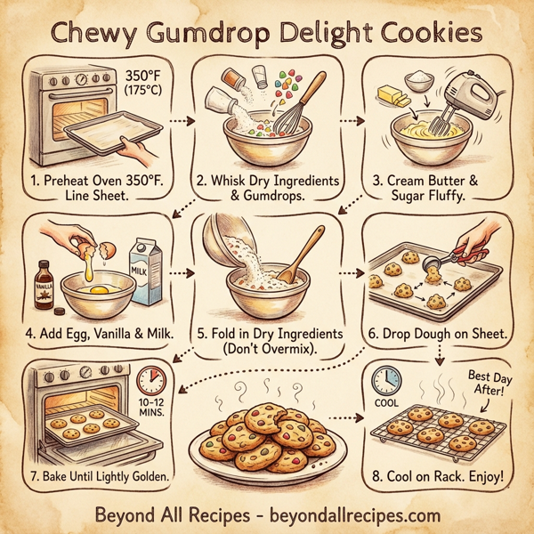 Chewy Gumdrop Delight Cookies instructions