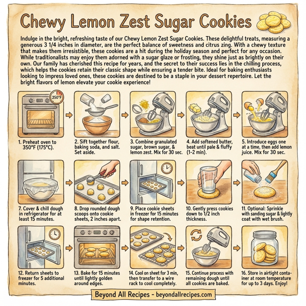Chewy Lemon Zest Sugar Cookies instructions