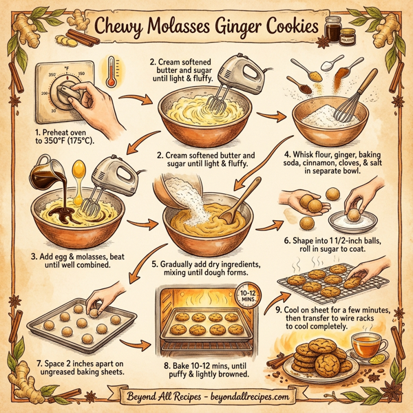 Chewy Molasses Ginger Cookies instructions