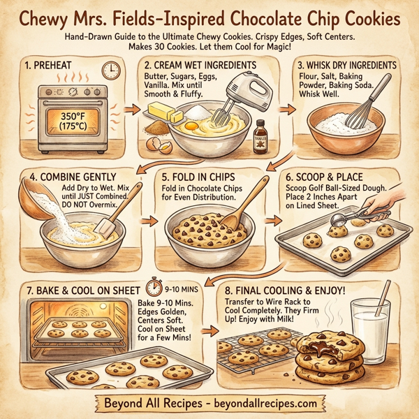 Chewy Mrs. Fields-Inspired Chocolate Chip Cookies instructions