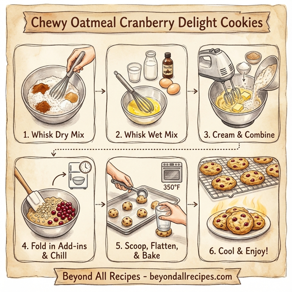 Chewy Oatmeal Cranberry Delight Cookies instructions