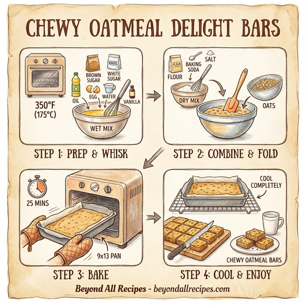 Chewy Oatmeal Delight Bars instructions