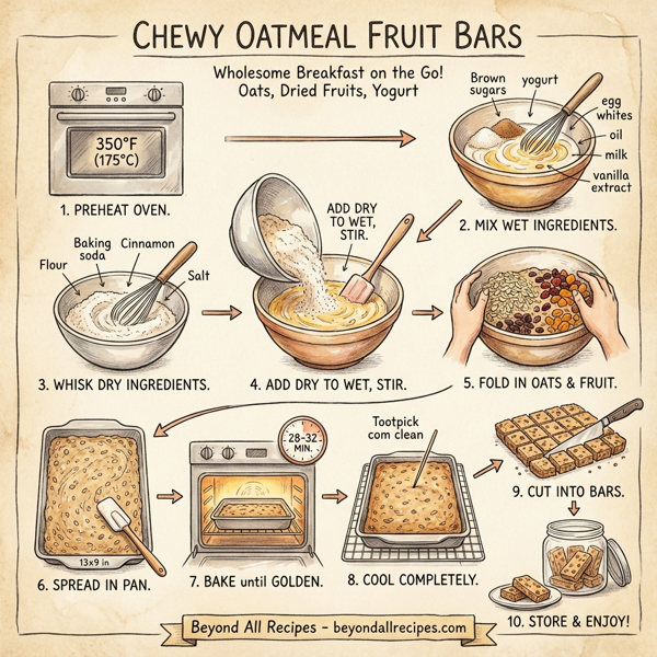 Chewy Oatmeal Fruit Bars instructions