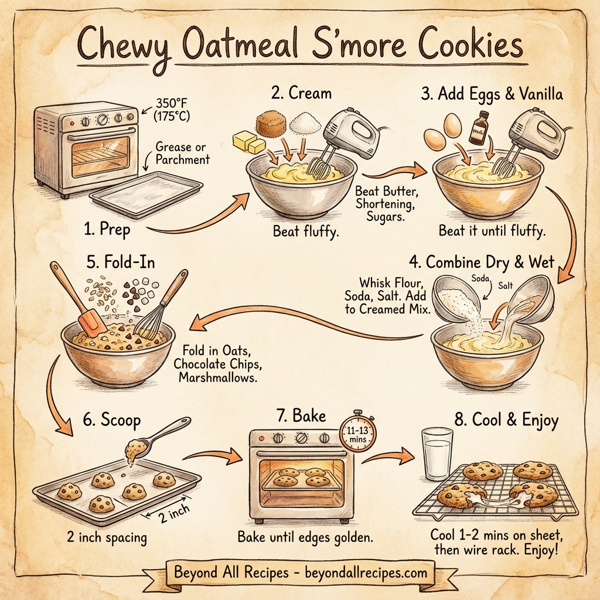 Chewy Oatmeal S'more Cookies instructions