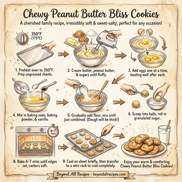 Chewy Peanut Butter Bliss Cookies instructions