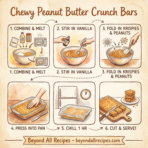 Chewy Peanut Butter Crunch Bars instructions