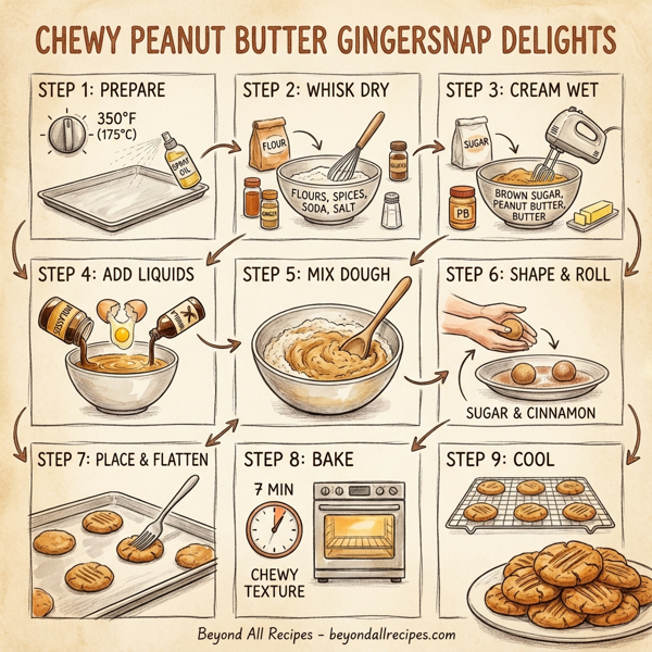 Chewy Peanut Butter Gingersnap Delights instructions