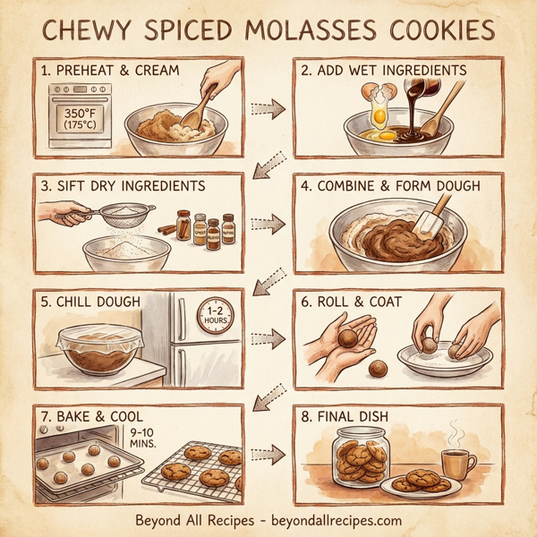 Chewy Spiced Molasses Cookies instructions