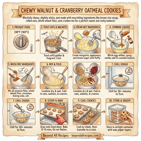 Chewy Walnut & Cranberry Oatmeal Cookies instructions