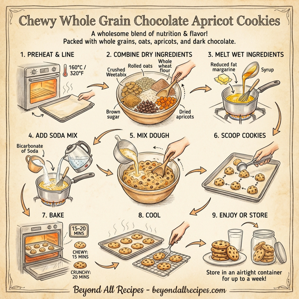 Chewy Whole Grain Chocolate Apricot Cookies instructions