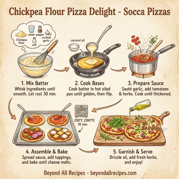 Chickpea Flour Pizza Delight instructions