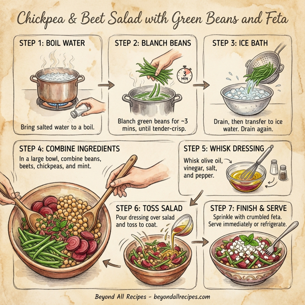 Chickpea & Beet Salad with Green Beans and Feta instructions