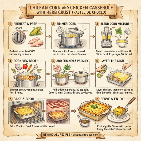 Chilean Corn and Chicken Casserole with Herb Crust instructions